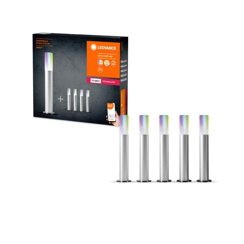 LEDVANCE 5er Basic Set SMART+ ZigBee Gardenpole Erdspieß Lichterkette mit RGBW Farbwechsel  IP65